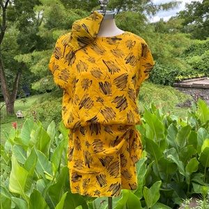 Vintage dress with matching face mask